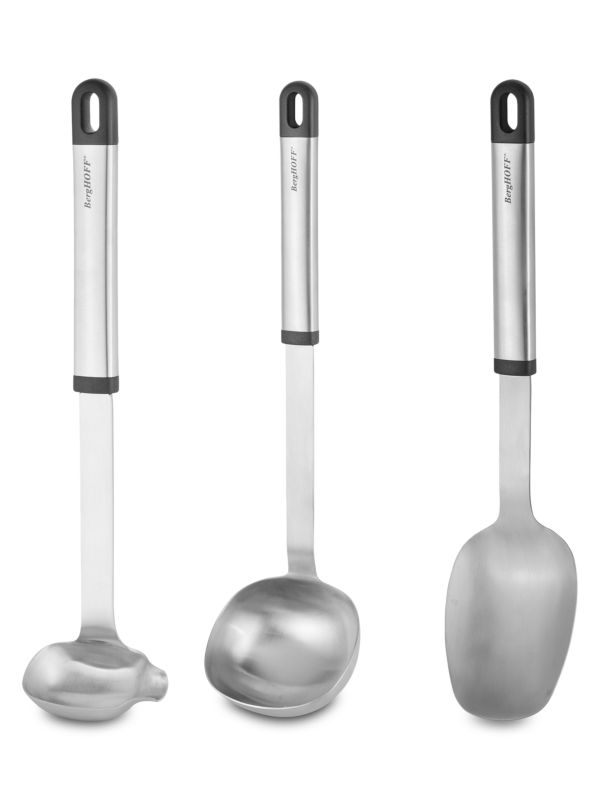 Berghoff 3-Piece Stainless Steel Sauce Ladle, Soup Ladle & Serving Spoon Set